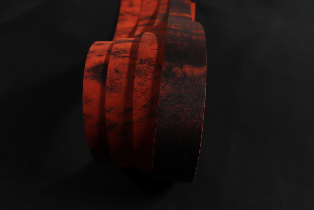 Ременная заготовка красная лофт гладкая