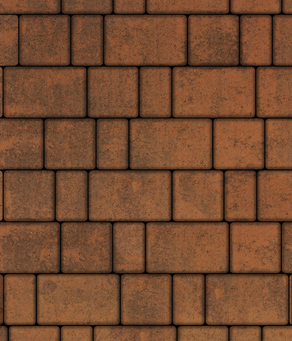 Тротуарная плитка ВЫБОР, форма Старый город, h=80мм