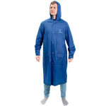Плащ-дождевик Следопыт PF-RC-09 72х125см Плотный PVC на кнопках с капюшоном и чехлом цв.Синий -