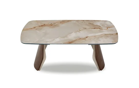 Раздвижной стол Shelf, 180-270х100 см, глянцевая керамика