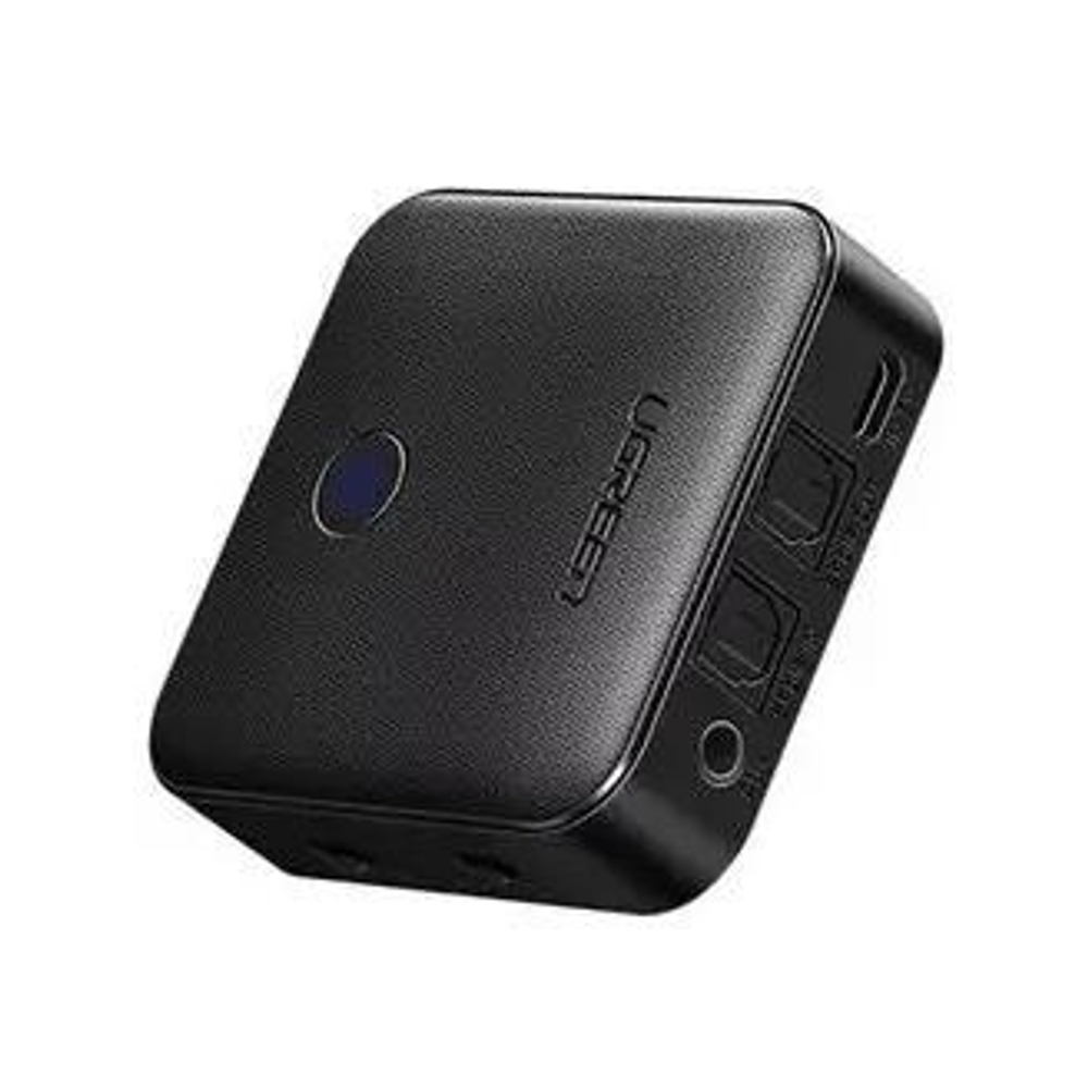 Bluetooth-адаптер (аудио приёмник/передатчик) Ugreen (3,5 мм TRS, TOSLINK) (CM144) Порты: разъём 3,5 мм TRS, TOSLINK S/PDIF in, TOSLINK S/PDIF out