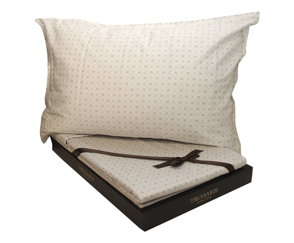 Постельное белье 2 спальное евро Trussardi Crown 56M beige