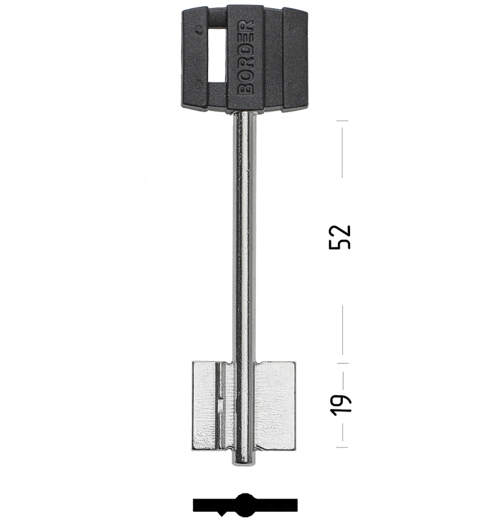 Заготовка сувальдного ключа 10698 BRD6DP