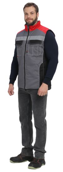 Жилет утепленный Формула, серый/черный/красный