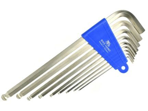 Набор шестигранников с длинной ручкой BikeHand YC-623, шаровые головки, 9 размеров