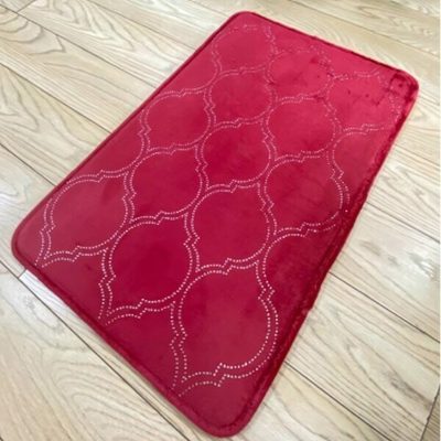 Коврик для ванной комнаты “Memory stripes” Exclusive 50*80 Dark Red красный