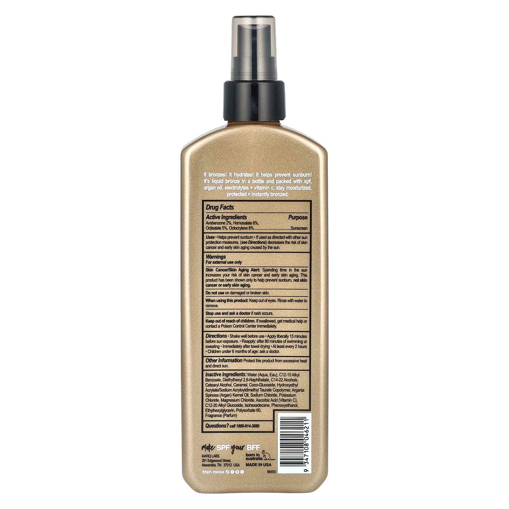 b.tan, Bronze In A Bottle, бронзирующий лосьон-спрей, SPF 7, 250 мл (8,45 жидк. унц.)