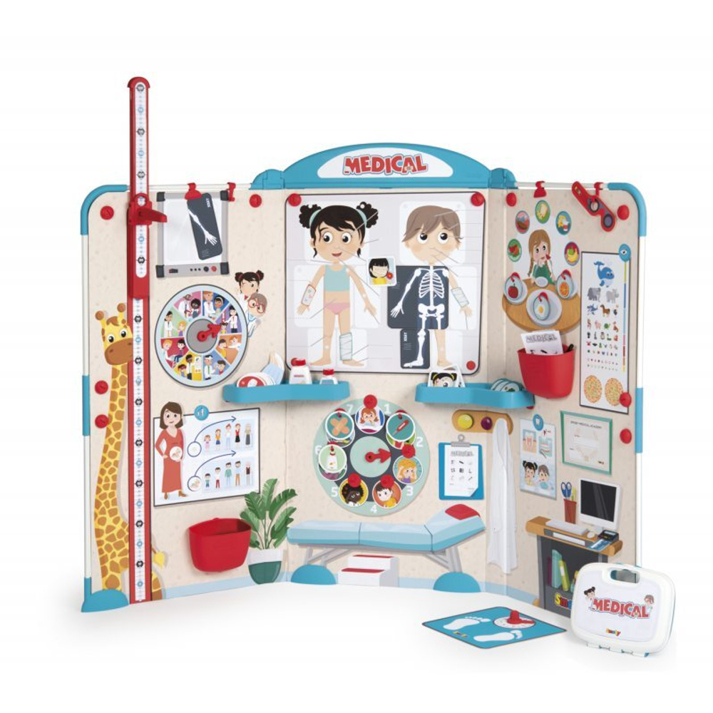 Smoby - Медицинский офисный набор Doctor + 65 аксессуаров 340208