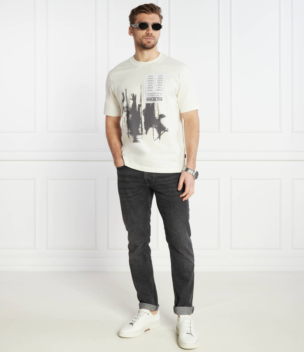 Футболка Te_Patchwork BOSS ORANGE - кремовый(50511051)