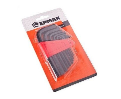 Набор ключей - шестигранников ЕРМАК 1,5-10мм, 9шт. (011)