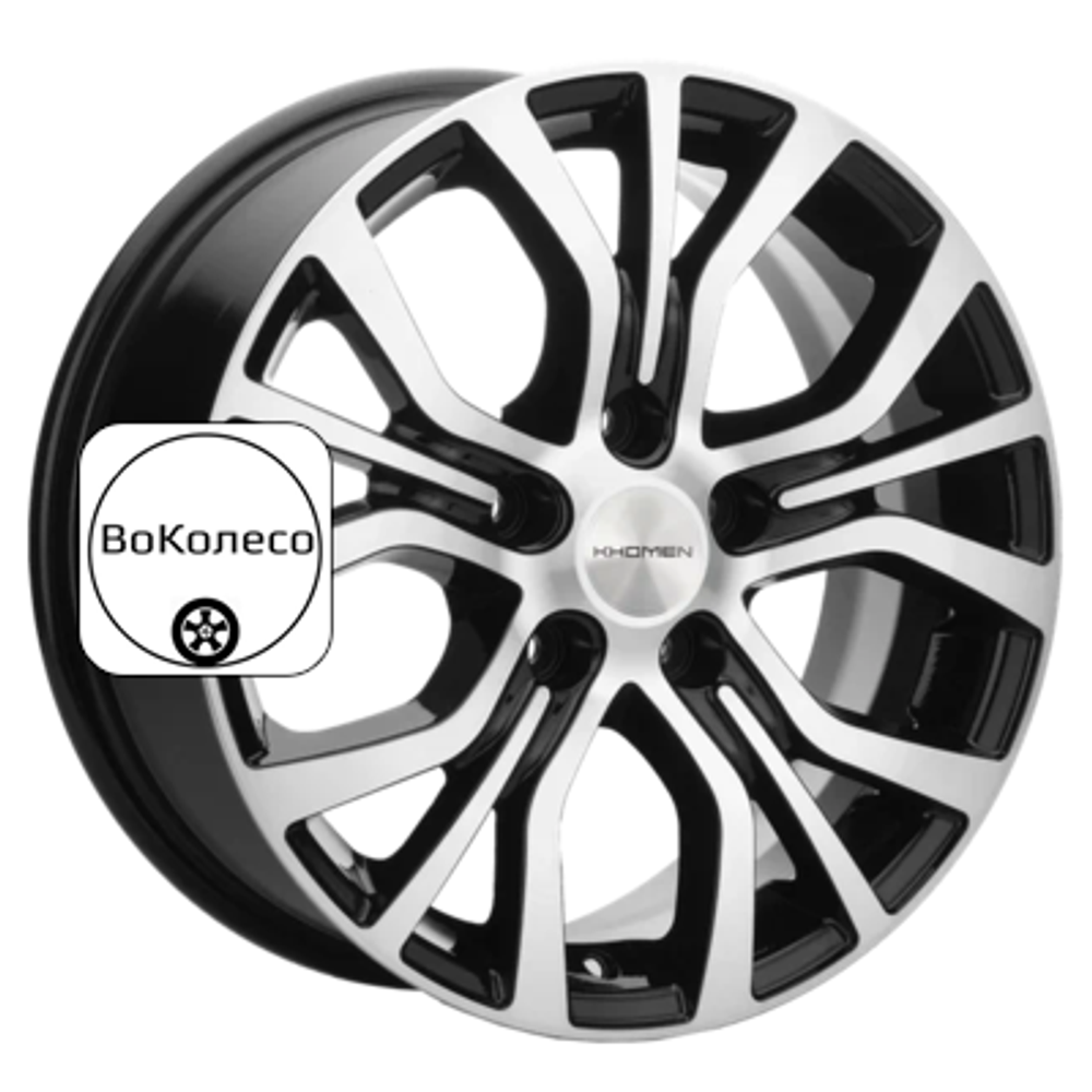 6,5x16/5x110 ET43 D65,1 KHW1608 (Opel Zafira) Black-FP Khomen Wheels