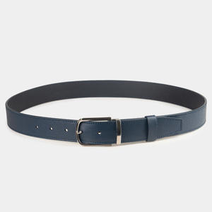 Ремень 38мм из кожи сафьяно, синего цвета