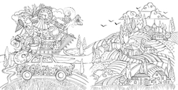 Meine Reise durch Europa. Rita Berman. Coloring book