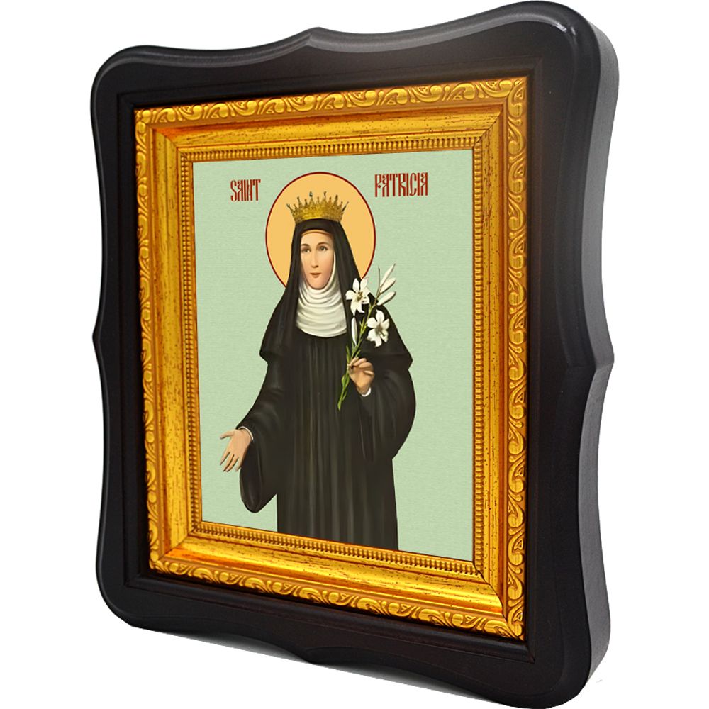 Патриция Неаполитанская (Патрикия Константинопольская) святая праведная дева. Икона на холсте.