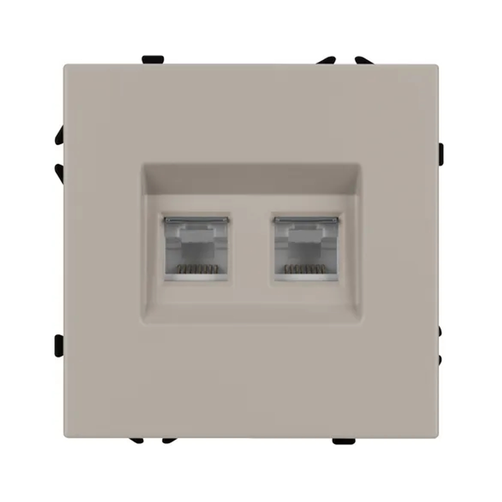 Механизм сдвоенной компьютерной розетки SCT-NOBE-MPC2-SFPL-CA (RJ-45, CAT6) (Arlight, -) 059450