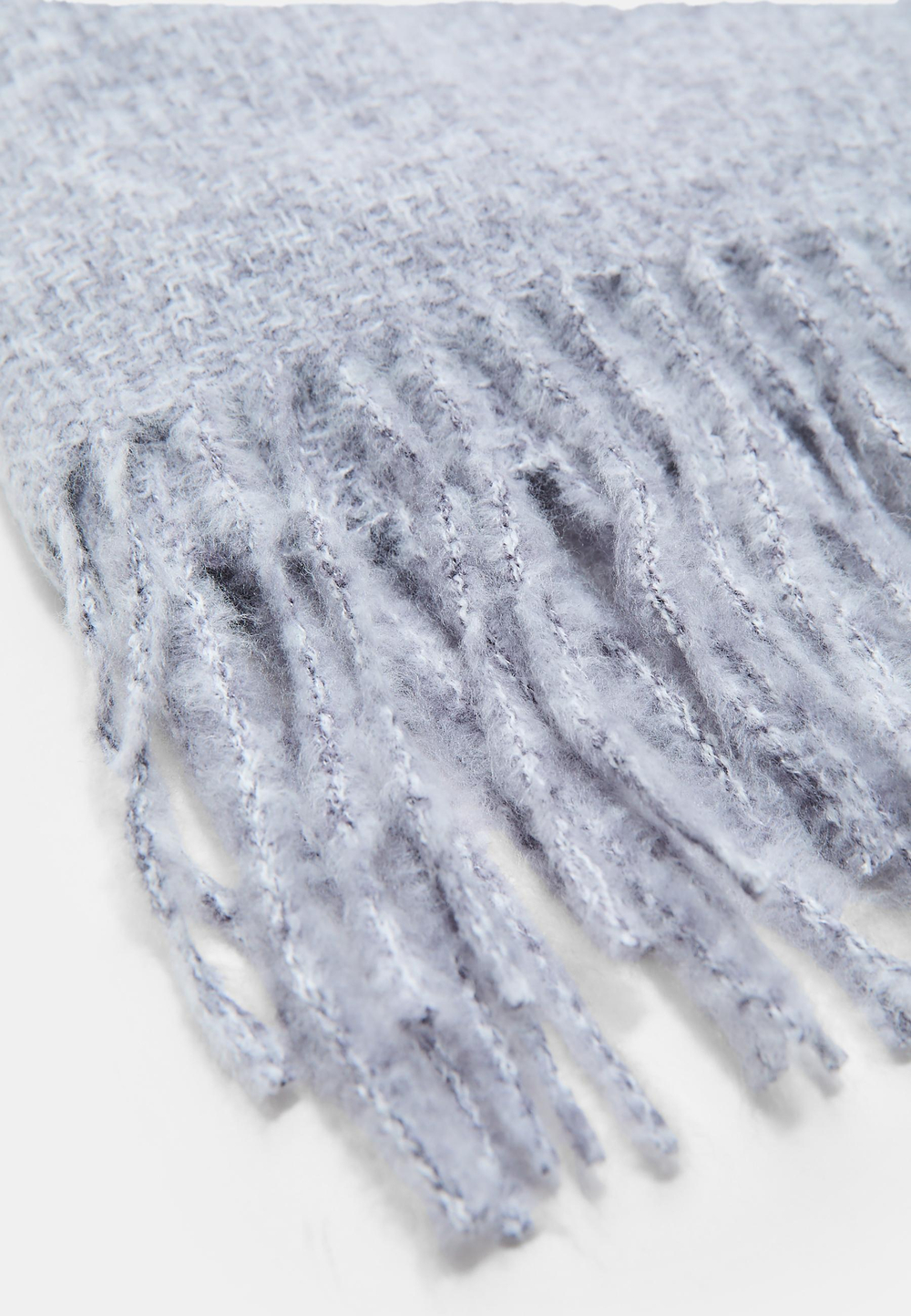 STRADIVARIUS Шарф из начесаных ниток, серый меланж