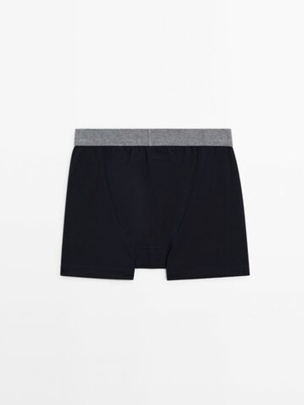 Massimo Dutti Трусы-боксеры с серым поясом, синий