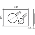 Кнопка для инсталляции ALCAPLAST/Alcadrain М678 круг, ЧЕРНАЯ матовая