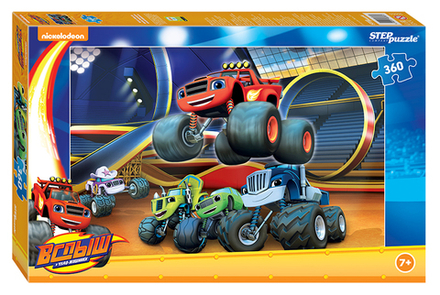 STEP Puzzle Пазл 360 "Вспыш и чудо-машинки (Никелодеон)" 96066 Степ
