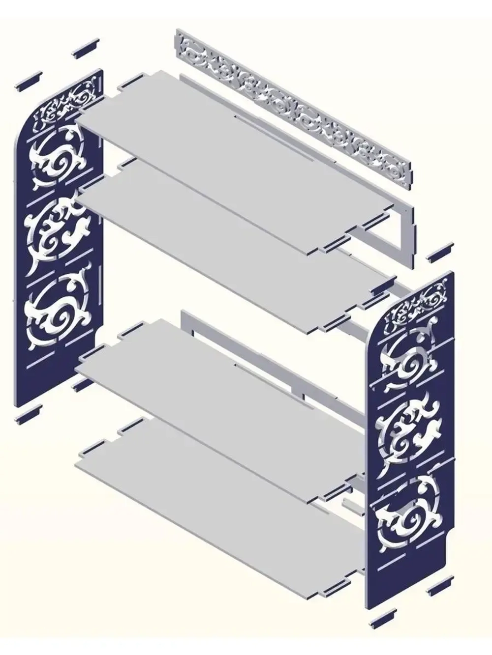 Стеллаж напольный полки деревянные