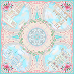 Платок «Дворцы Крыма» 100% шелк