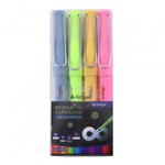 Набор вечных ч/г карандашей Alingar, пластик, с ластиком, круглый, заточенный, корпус ассорти цветов "Неон", ПВХ упаковка