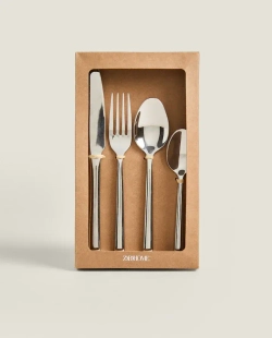 ZARA HOME НАБОР СТОЛОВЫХ ПРИБОРОВ ИЗ КОВАНОЙ СТАЛИ ( 4 ПРЕДМЕТА), СТАЛЬНОЙ