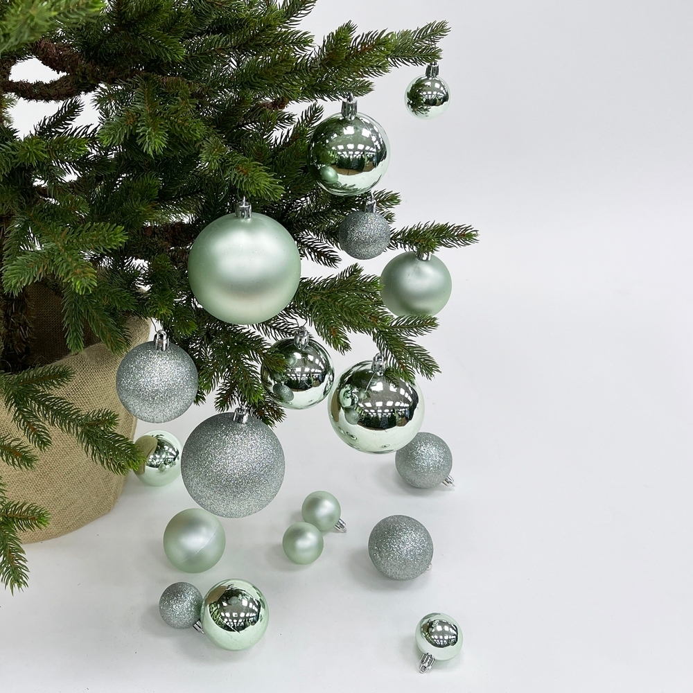 Набор шаров 46шт ChristmasDeLuxe мятный