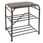 ПОДСТАВКА ДЛЯ ОБУВИ 3 ПОЛКИ 45СМ СИДЕНЬЕМ МЕД/АНТ