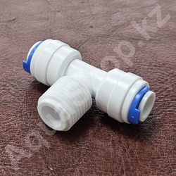 Фитинг QT-06A тройник "Т" 1/4"(f) x 1/4"(НР) x 1/4"(f)