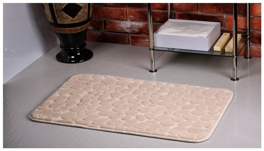 Коврик для ванной 1-ый бежевый (50х80 см) GR-3204A