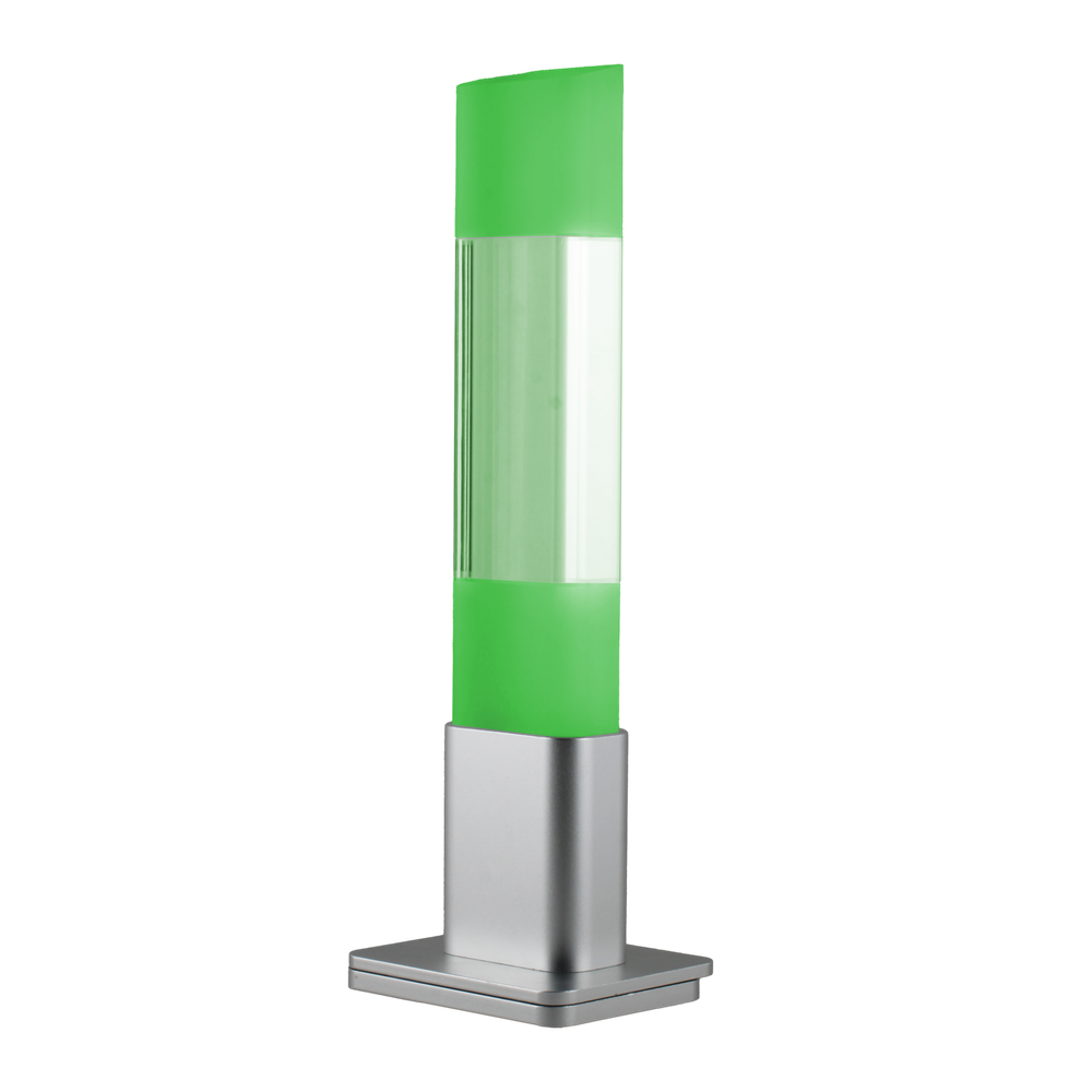 Светосигнальная колонна INNOCONT TL45B, алюминиевый корпус, основание откидное, многоцветный светодиод (постоянное), зуммер, цвет: красный, желтый, зеленый, 24VDC, IP50, кабель 0,5м