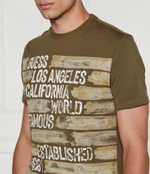 Футболка WORLD FAMOUS GUESS - хаки(M4YI40 J1314)