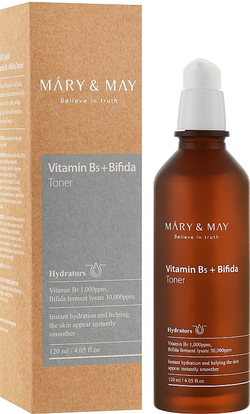 Тонер с бифидобактериями и витамином B5 - Mary&May Vitamin В5+ Bifida Toner, 120 мл