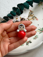 Подвеска "Неваляшка" ручной работы 3,5 см, штифт - позолота 14k