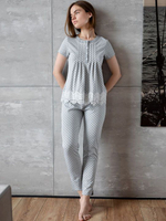 Домашние брюки на резинке (Размер: M) (Цвет: серый)