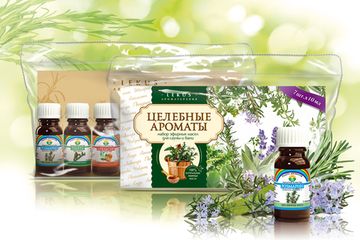 Набор эфирных масел ЦЕЛЕБНЫЕ АРОМАТЫ 7 флаконов по 10 мл.