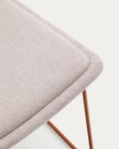 Zahara Стул со стальными ножками полиэстер бежевый