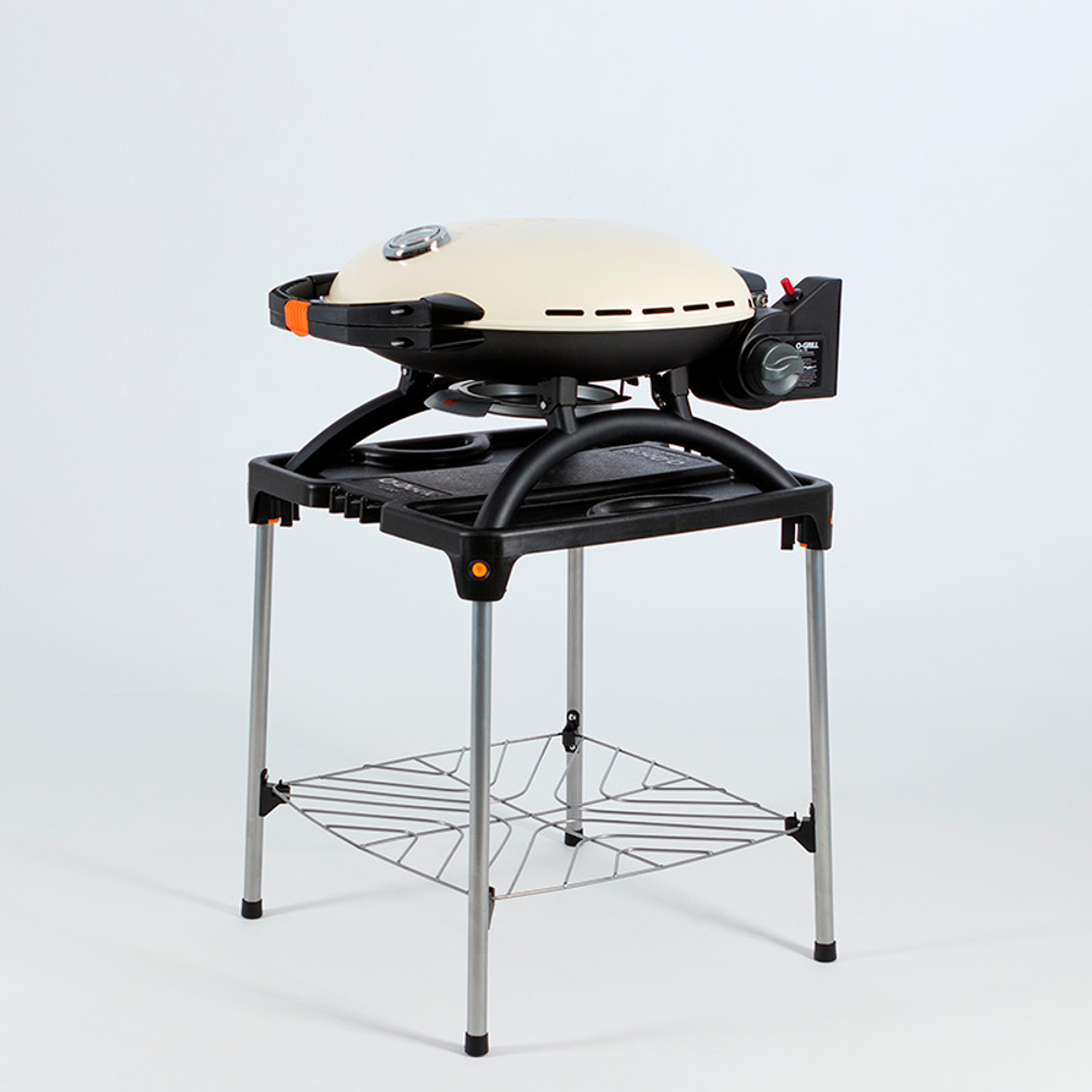 Гриль газовый O-GRILL 700T bicolor черный-кремовый (в комплекте адаптер тип А)