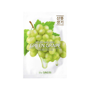 Тканевая маска с экстрактом винограда THE SAEM Natural Green Grape Mask Sheet