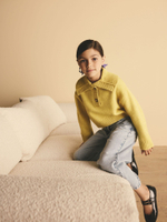 Джемпер с воротником для девочки Next N79-870, Оливковый