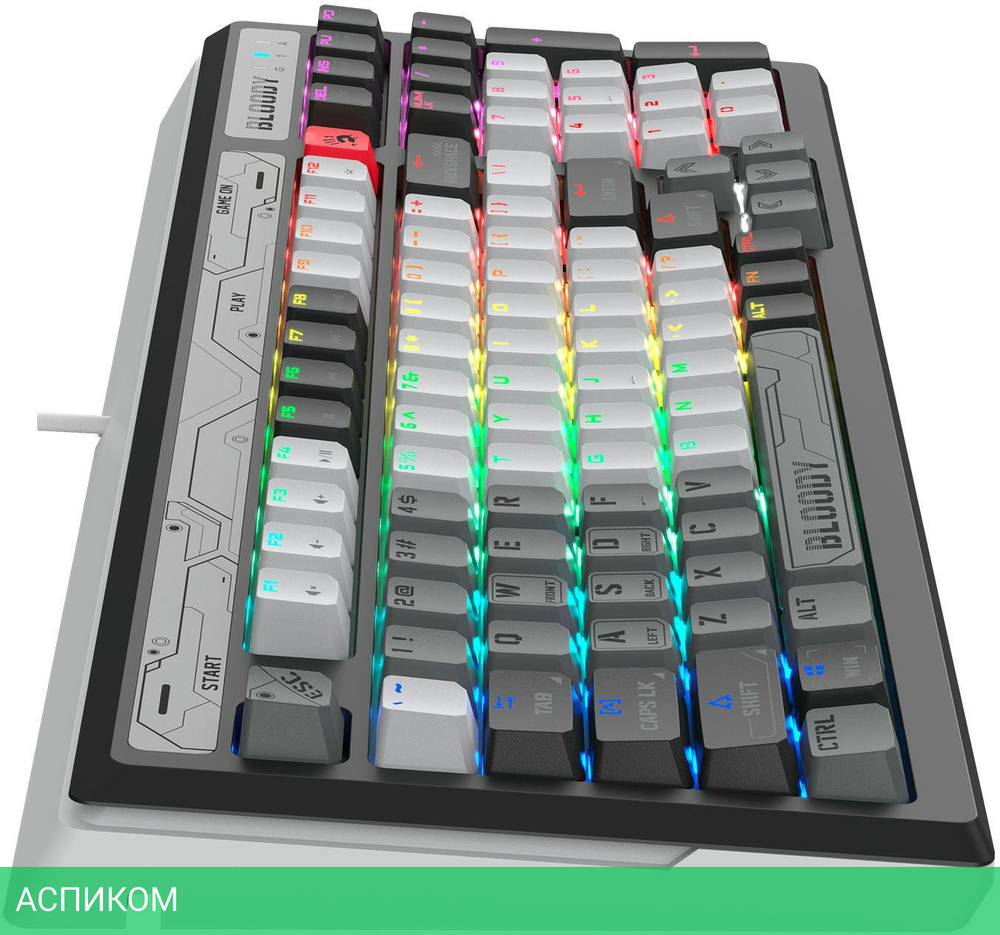 Клавиатура A4Tech Bloody B950 серый/черный