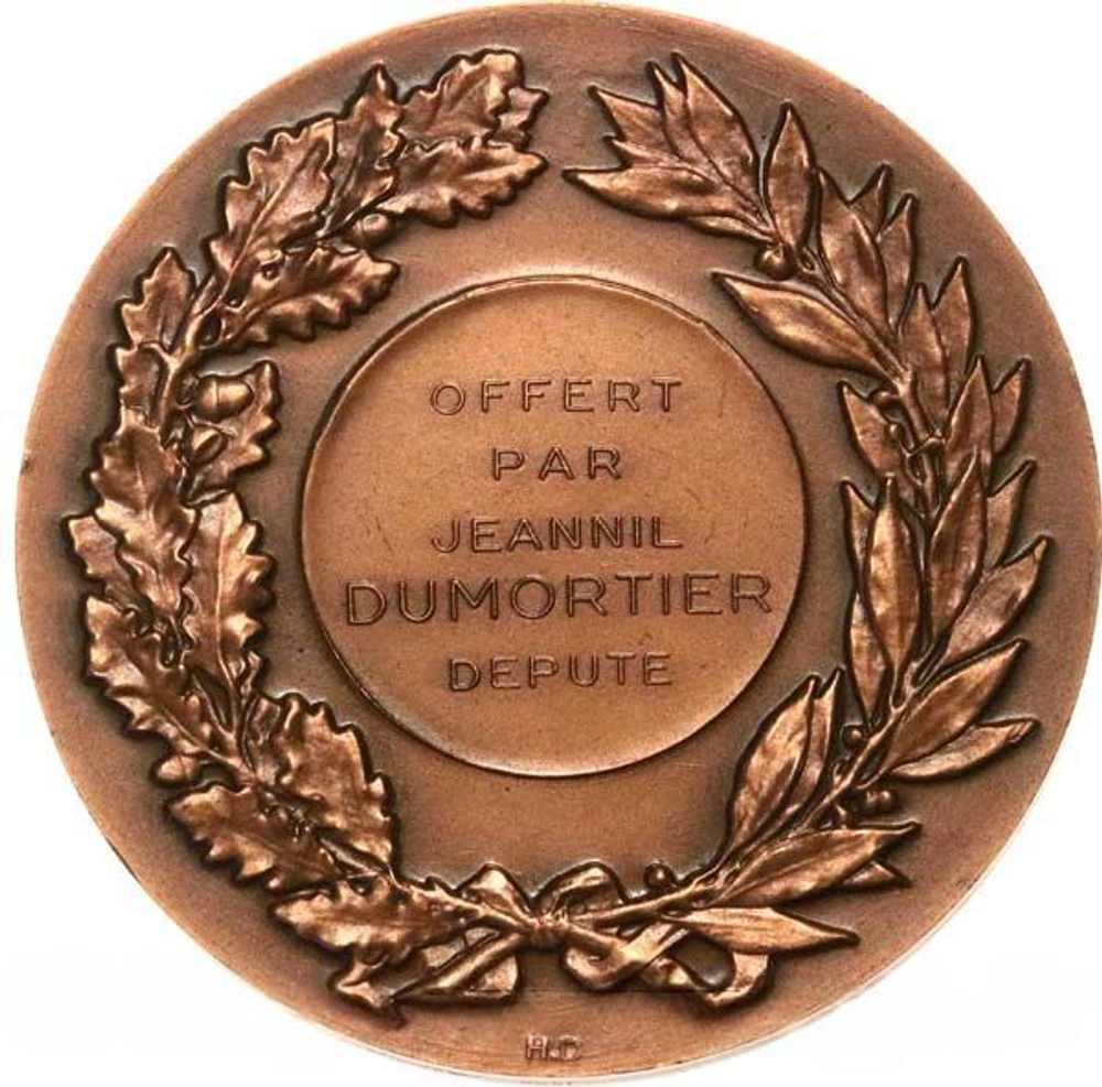 France, Fifth Republic, Medal Presented by Deputy Jeannil Dumortier, 1970