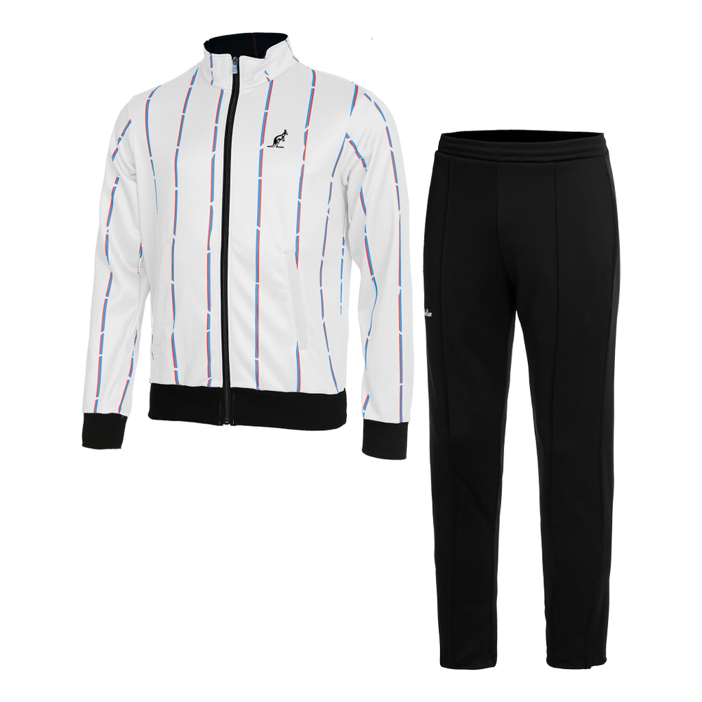 Мужские теннисные Костюмы Australian Stripe Double Tracksuit Men - White, Black