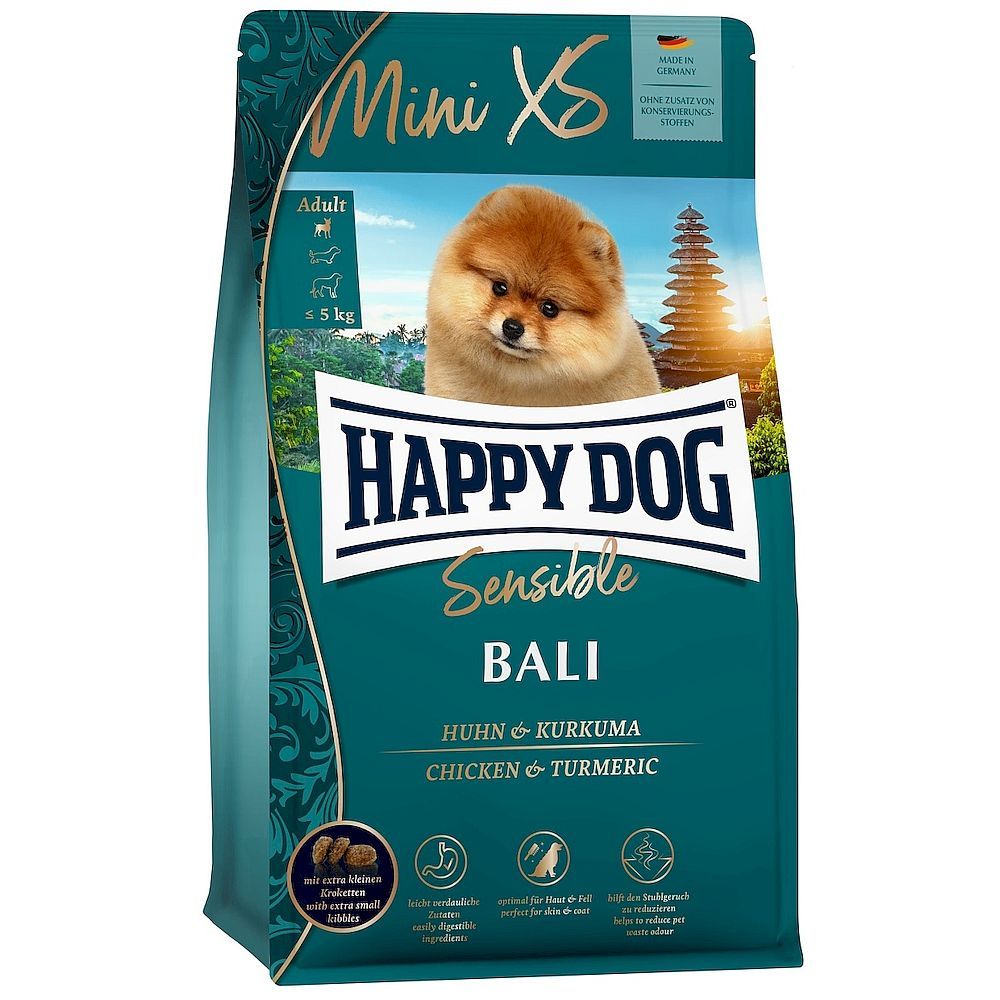 Сухой корм Happy Dog Mini XS Bali для собак мелких пород с чувствительным пищеварением, пакет 300г (УЦЕНКА) Сухой корм Happy Dog Mini XS Bali для собак мелких пород с чувствительным пищеварением, пакет 300г (УЦЕНКА)