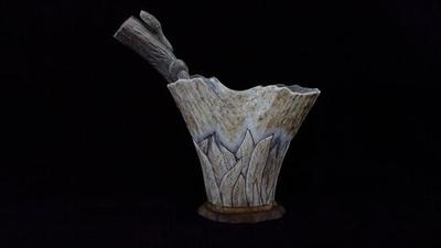 Карандашница "Змея", резная кость