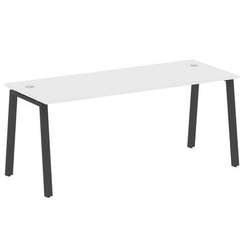 Metal System Стол письменный на А-образном м/к БА.СП-5 Белый/Металл Антрацит 1800*720*750