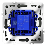 Перекрестный переключатель встраиваемый VOLTUM S70 одноклавишный 10А, (черный матовый)