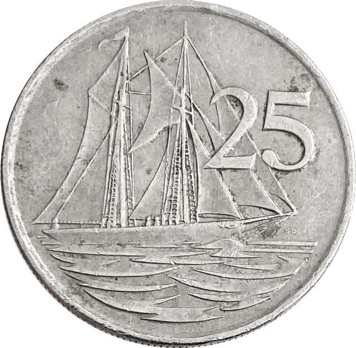 25 центов 1990 Каймановы острова