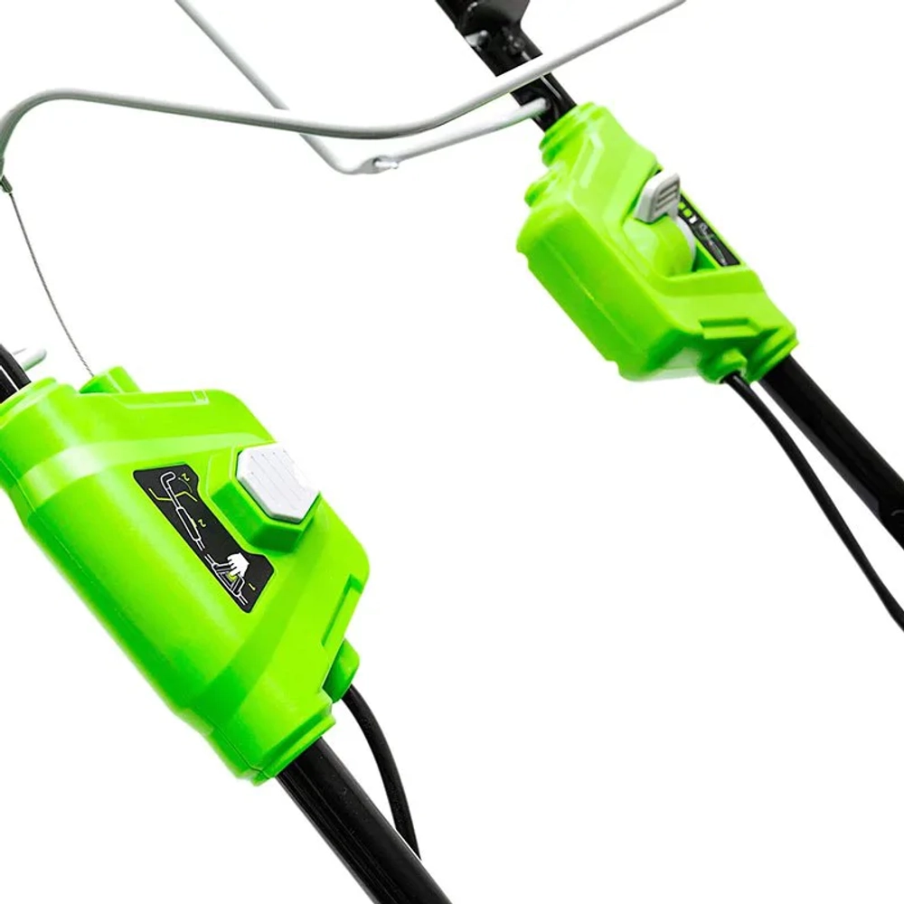 Газонокосилка аккумуляторная Greenworks GD40LM46SPK4 40В (1 x 4 Ач, Быстрое ЗУ) нож 46 см, 2506807U4F